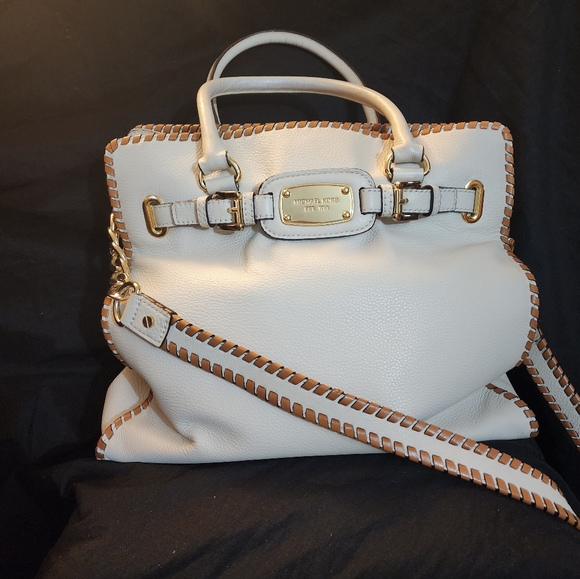 Michael Kors white Hamilton satchel/tote - Picture 1 of 10